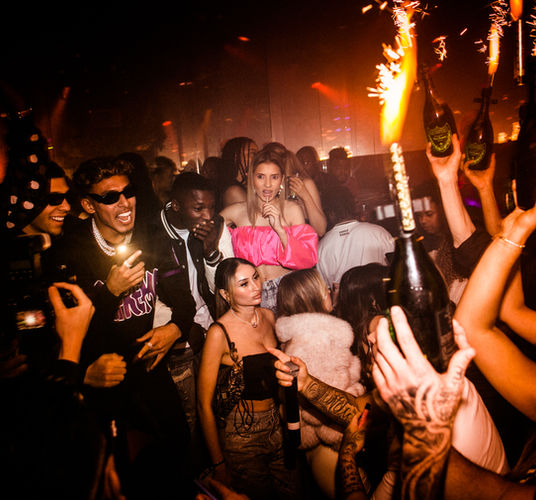 Busy nightclub scene